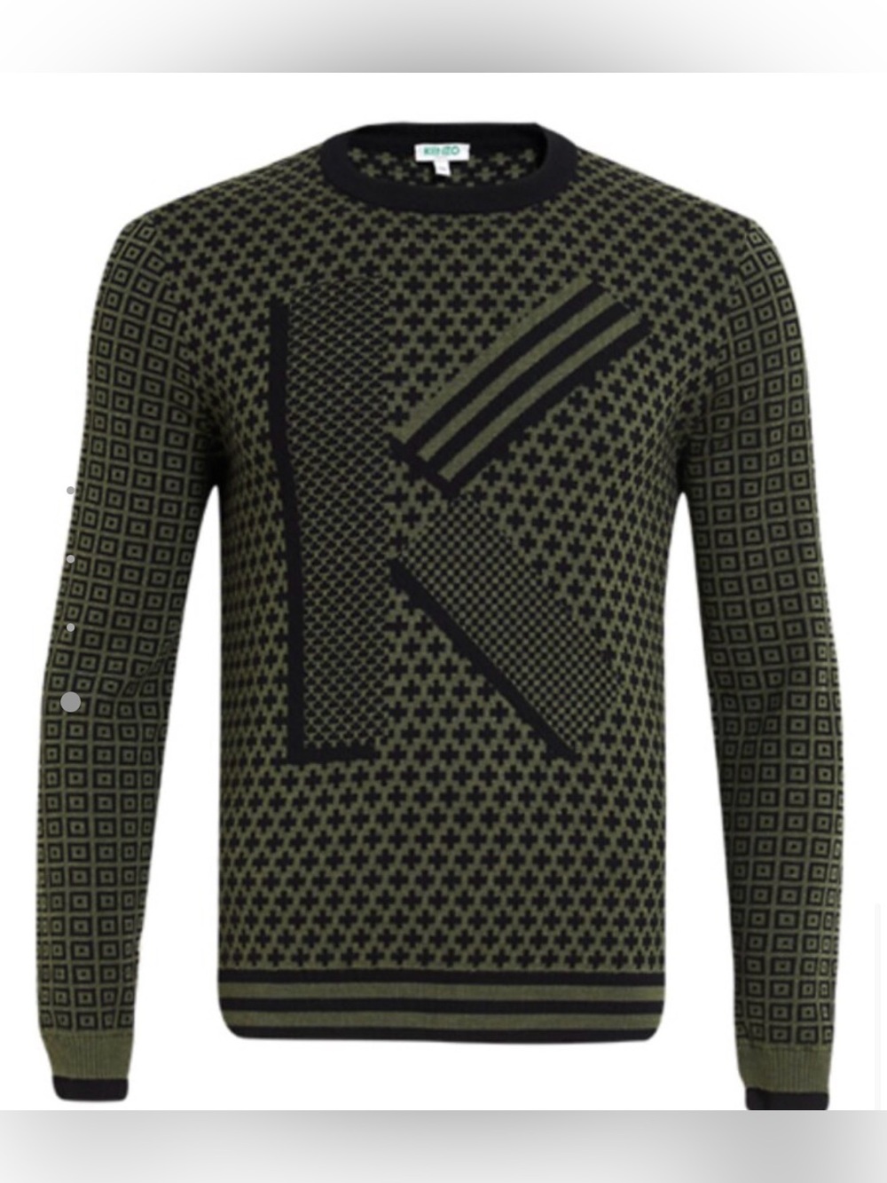 KENZO Fair Isle wool and cotton crewneck Sweater